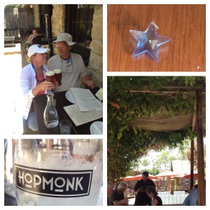 Hopmonk tavern, and my souvenir from our day - a blue crystal, which seems appropriate for this town.  Lots of crystals, etc. here