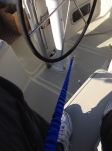 This is my tether - so as not to fall overboard