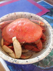 Cooked crab