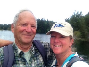 Pausing during our hike for a snap