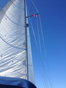 Canadian courtesy flag hoisted!