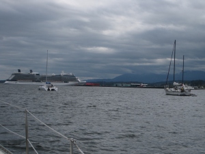 Cruise ship parked at Nanaimo