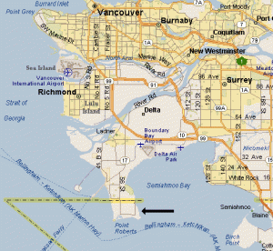 Point Roberts is in an interesting location