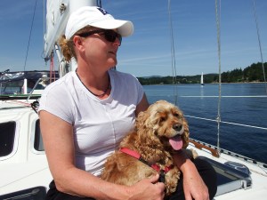 Charlie and I racing - although slowly