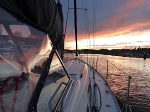 Beautiful evening sail (photo credit - Anne Brumwell)