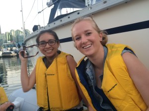 Going to a party by boat!