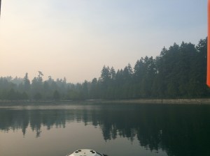 Smoke on the water - forest fires raging in BC 