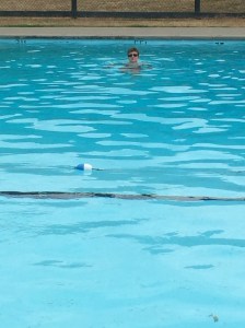 Noah swimming at the Port Browning pool