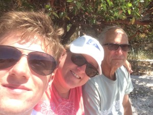 Resting during our hike at Montague Park