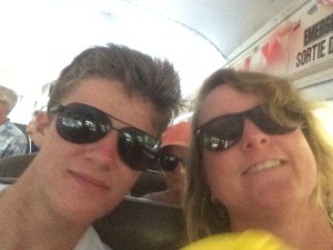 Noah and I on the Pub Bus