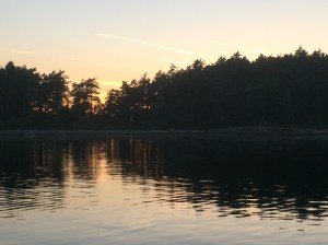 Sunset at Sucia, looking west