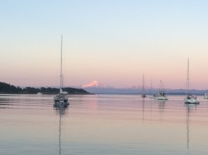 Sunset at Sucia, looking east