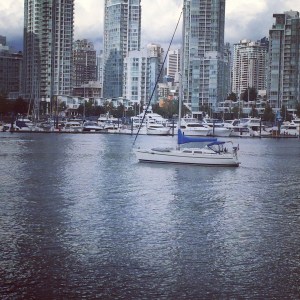 Anchored with the lovely city in the background
